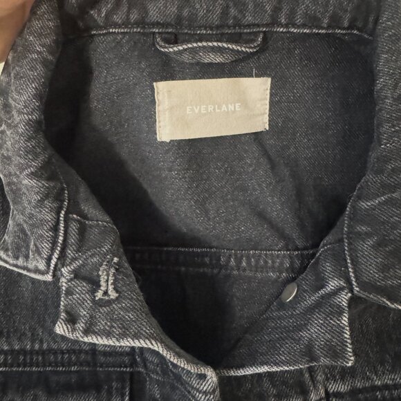 Everlane Washed Black Jean Jacket Size S - Picture 3 of 4